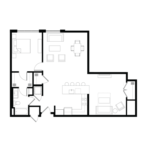 Zen Apartments Desert Rose Floor Plan